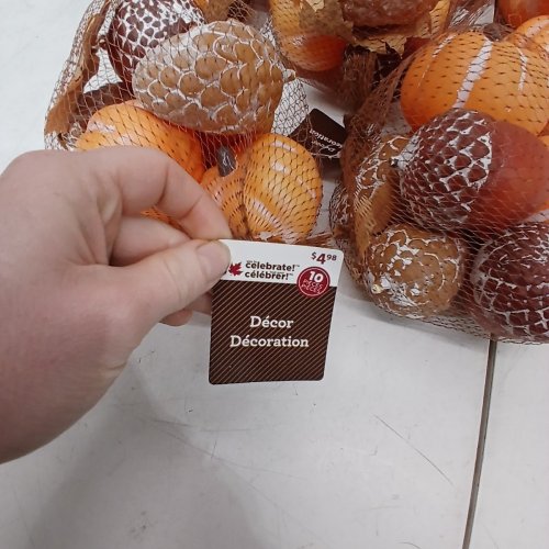 10 (10PC) FALL DECORATION SET - ORANGE AND BROWN image 2