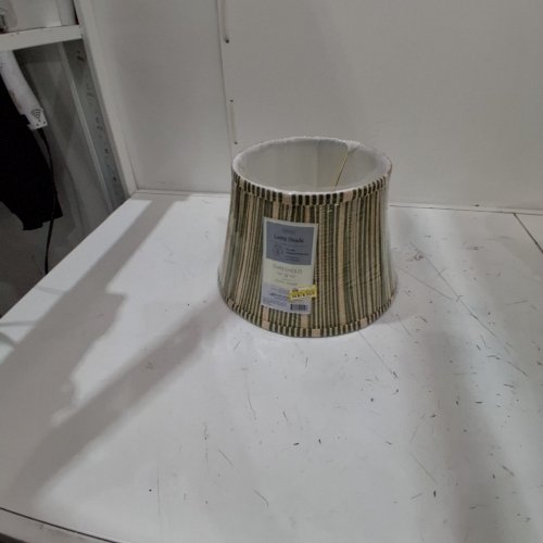 THRESHOLD PRINTED LAMP SHADE - 8.25" X 12.5" - BEIGE/GREEN STRIPED image 2