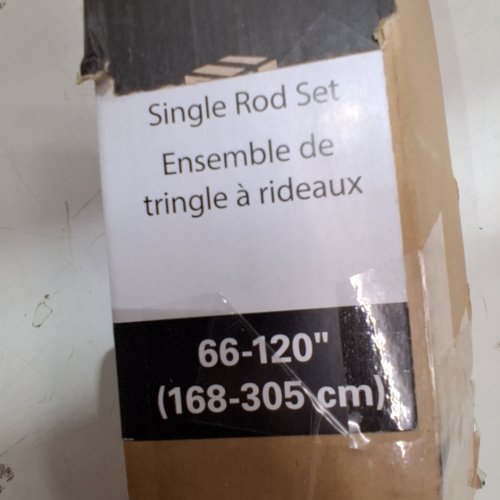 UMBRA CURTAIN ROD SET - 66-120" - BLACK image 2