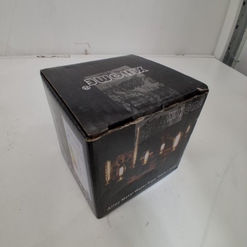 XIHOME VINTAGE AMERICAN VILLAGE TYPE METAL WATER PIPE TABLE NIGHT LIGHT E26 BASE- 3.5" X 3.5"- BRONZE image 4