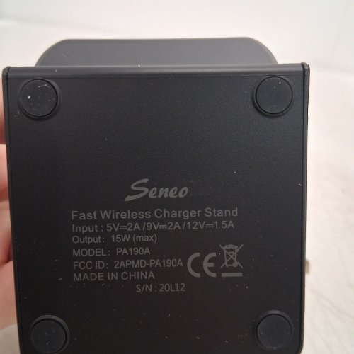 SENEO WAVESTAND WIRELESS FAST CHARGING STAND - 15W - BLACK (MODEL: PA190A) image 4