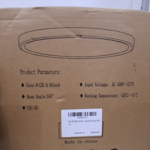 MODERN LED FLUSH MOUNT CEILING LIGHT - 12" - 3200LM - 28W - WHITE (MODEL: CA-XDD-300-1P-W) image 5