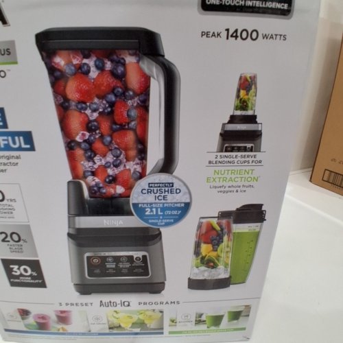 NINJA NUTRI NINJA DUO BLENDER WITH AUTO-IQ - 72OZ BLENDER JUG/24OZ SMOOTHIE CUP - BLACK (MODEL#: BL641C) image 4