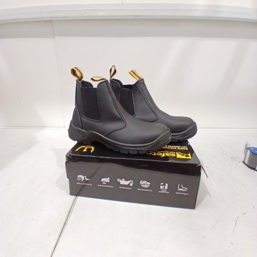 MEN'S SAFETOE STEEL TOE WATERPROOF SAFETY BOOTS - SIZE 8 - BLACK (MODEL: M-8025-41) image 2