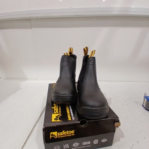 MEN'S SAFETOE STEEL TOE WATERPROOF SAFETY BOOTS - SIZE 8 - BLACK (MODEL: M-8025-41) image 3