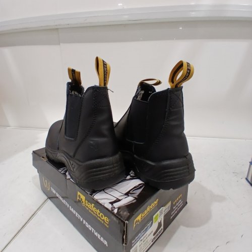 MEN'S SAFETOE STEEL TOE WATERPROOF SAFETY BOOTS - SIZE 8 - BLACK (MODEL: M-8025-41) image 4