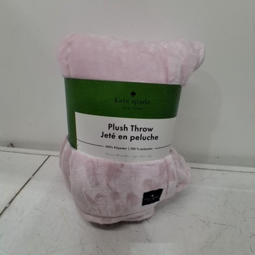 KATE SPADE PLUSH THROW BLANKET - 60" X 70" - PALE PINK (MODEL: 1859162) image 2