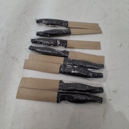 8PK HECEF ULTRA SHARP OXIDE STEAK KNIFE SET - BLACK image 2