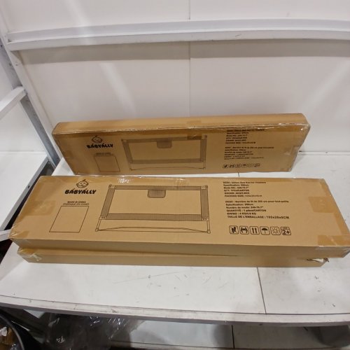 3PC BABYALLY FOLDABLE BED RAIL WITH STEADY U-SHAPED BASE - 78.7" X 78.7" X 74.8" - GREY (MODEL: 249-3) image 3