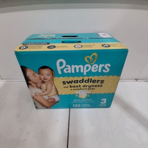 132PK PAMPERS SWADDLERS DIAPERS - SIZE 3 image 2
