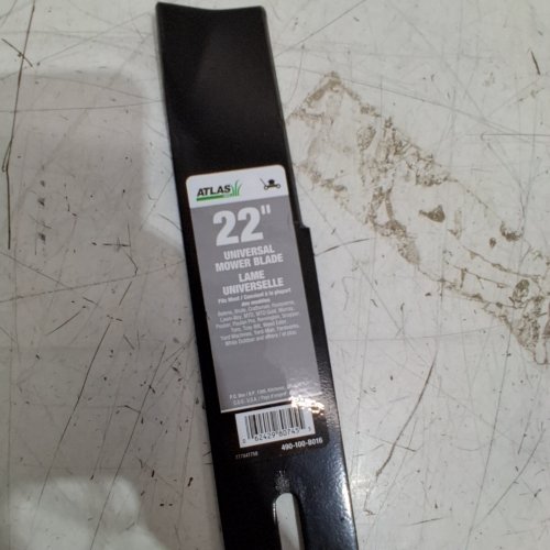 ATLAS LAWN MOWER BLADE REPLACEMENT - 22" - UNIVERSAL FIT - BLACK image 3