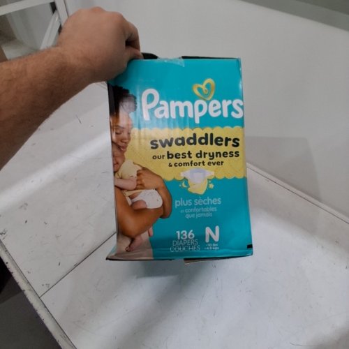 136PK PAMPERS SWADDLERS DIAPERS - NEWBORN SIZE image 3