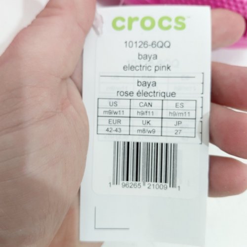 UNISEX CROCS BAYA CLOGS - SIZE M: 9W: 11 - ELECTRIC PINK (STYLE: 10126-6QQ) image 2