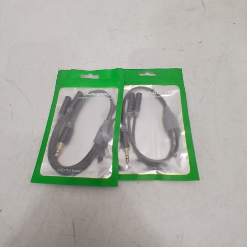 2 KOOPAO 3.5 MM AUDIO SPLITTER CABLES - BLACK image 2