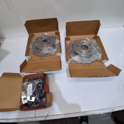 2PK TRANSIT WAREHOUSE REAR DISC BRAKE ROTOR ASSEMBLY SET - FOR SUZUKI SX4 2007-2013 - SILVER (MODEL: 8-980610) image 3