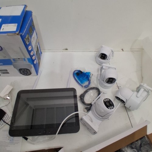 ZHXINSD OUTDOOR DUAL LENS WIRELESS PTZ SECURITY CAMERA SYSTEM WITH 12.5" MONITOR - FULL HD image 4