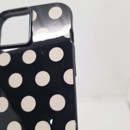 KATE SPADE PROTECTIVE PHONE CASE WITH MAGSAFE FOR IPHONE 13/14/15 - BLACK/WHITE POLKA DOTTED image 3