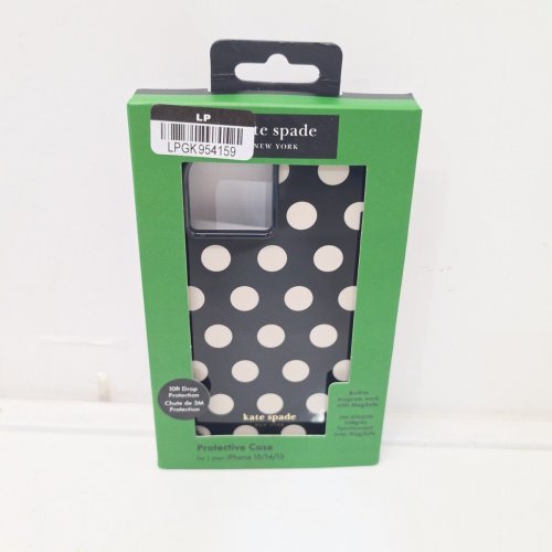 KATE SPADE PROTECTIVE PHONE CASE WITH MAGSAFE FOR IPHONE 13/14/15 - BLACK/WHITE POLKA DOTTED image 5