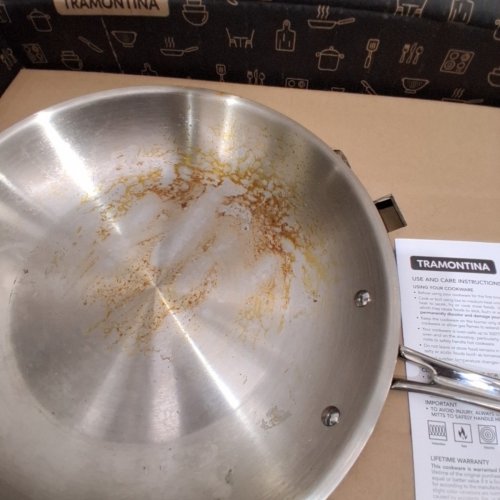 TRAMONTINA TRI-PLY CLAD FRY PAN- 12"- (MODEL:80116/028DS) image 3