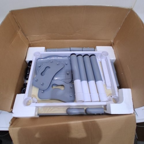 3PC KIDS HEIGHT ADJUSTABLE TABLE AND CHAIRS SET - GREY/WHITE (MODEL: ML-202601-BS) image 2