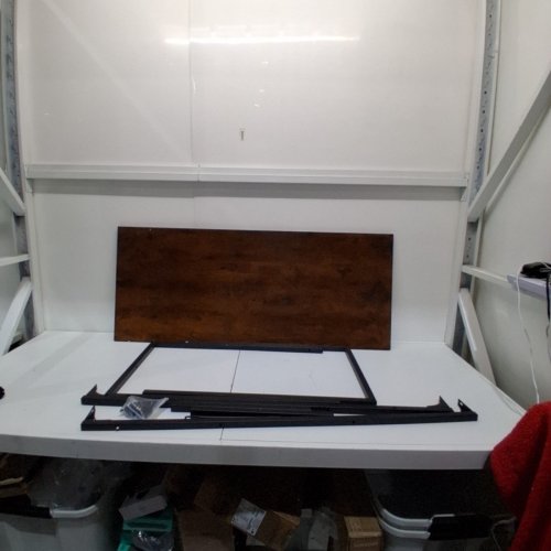 COMPUTER DESK SIMPLE STYLE WITH METAL FRAME - 47.2" X19" X 29" - BROWN - (MODEL: CD-H9650-VINTAGE) image 2