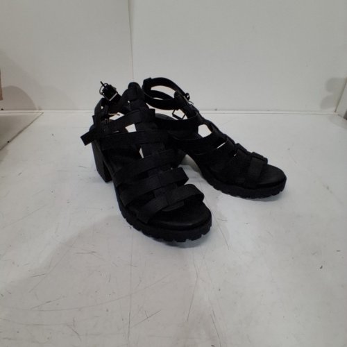WOMEN'S DIRTY LAUNDRY FUN STUFFED HEELED SANDALS - SIZE 10M - BLACK image 2