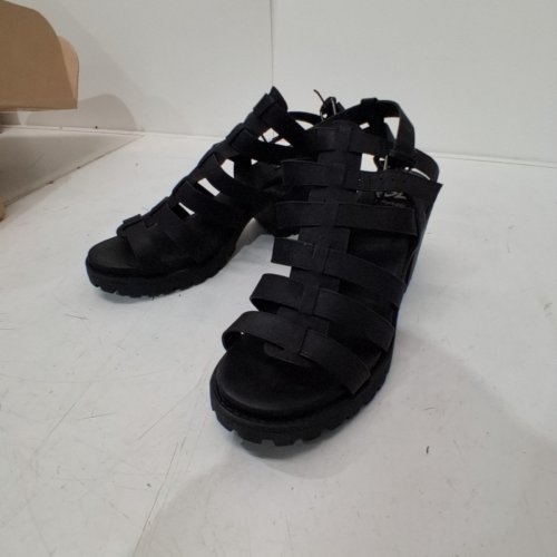 WOMEN'S DIRTY LAUNDRY FUN STUFFED HEELED SANDALS - SIZE 10M - BLACK image 4