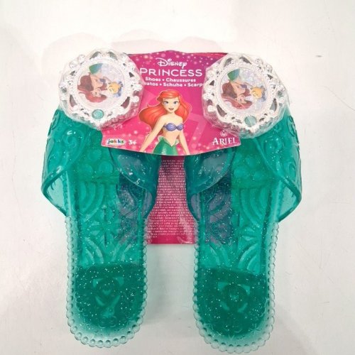 GIRL'S DISNEY PRINCESS ARIEL SHOES - 3+ - TEAL/SILVER image 2