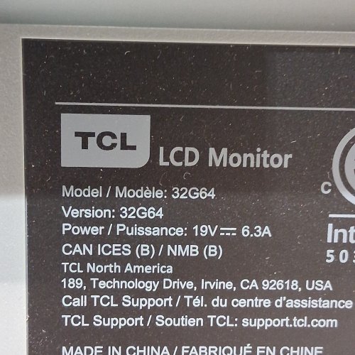 TCL G64 SERIES GAMING MONITOR - 32" | 180HZ REFRESH RATE | HDR600 | 1MS DELAY - GREY - (MODEL: 32G64) image 13