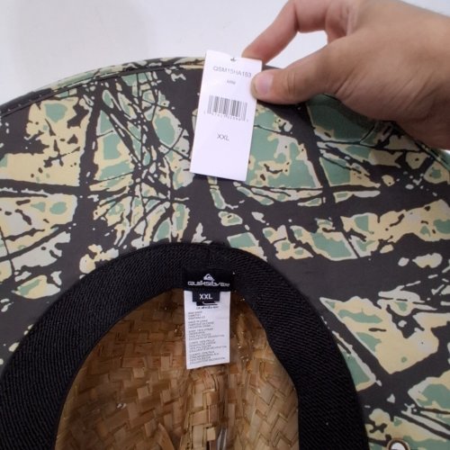 MEN'S QUIKSILVER WIDE BRIM OUTDOOR SUN PROTECTION LIFEGUARD STRAW SUN HAT - XXL - BROWN (STYLE: QSM15HA153) image 4