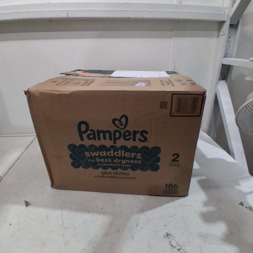 186PK PAMPERS SWADDLERS DISPOSABLE DIAPERS - SIZE 2 image 2