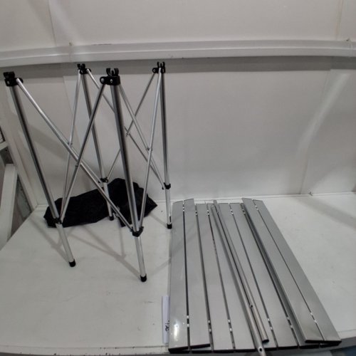 VEVOR LIGHTWEIGHT ALUMINUM FOLDING CAMPING TABLE WITH CARRY BAG, 27.6", SILVER (MODEL:GV-Z70) image 2