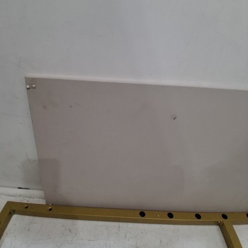 FATIVO MARBLE TOP CONSOLE TABLE - 39" X 12" X 31" - WHITE TOP & GOLD FRAME - (MODEL: JJ-XZ191 WT-V1) image 4