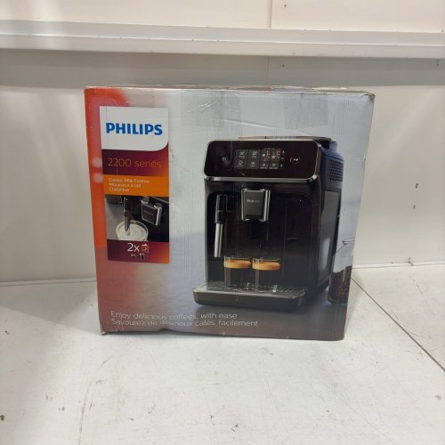 PHILIPS 2200 SERIES FULLY AUTOMATIC ESPRESSO/COFFEE MACHINE WITH BUILT-IN MILK FROTHER & GRINDER - BLACK (MODEL: EP2220/14) image 6