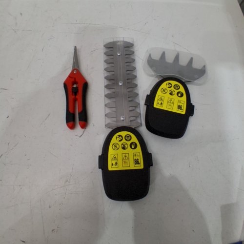 2PC EZUVITA INTERCHANGEABLE TRIMMER AND GRASS SHEAR BLADES - GREY/RED image 2