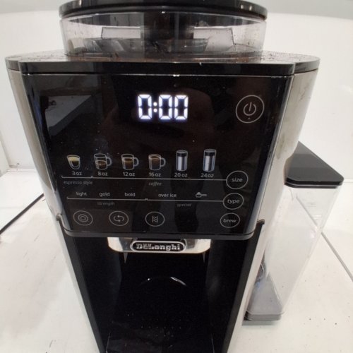 DELONGHI TRUEBREW HOT OR ICED SINGLE SERVE COFFEE MAKER WITH BUILT-IN GRINDER - BLACK/STAINLESS STEEL (MODEL: CAM51025MB) image 2