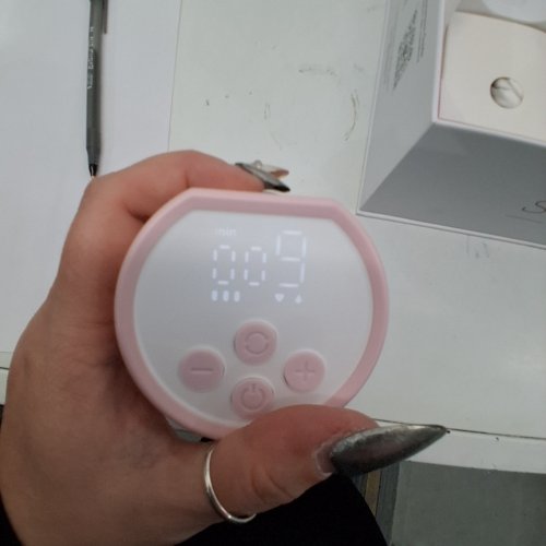 MOMCOZY DOUBLE WEARABLE HANDS FREE BREAST PUMPS - WHITE/PINK (MODEL: S12 PRO-V) image 3