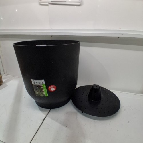 TIERRA VERDE FLORENCIA LARGE ROUND PLANTER - 79L - 21" X 20" - BLACK (MODEL: MT5100591CM) image 2