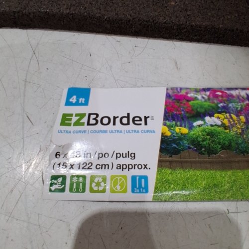 2PK EZBORDER RECYLED RUBBER GARDEN ORDER AND EDGING - ROMAN STONE/BROWN image 2