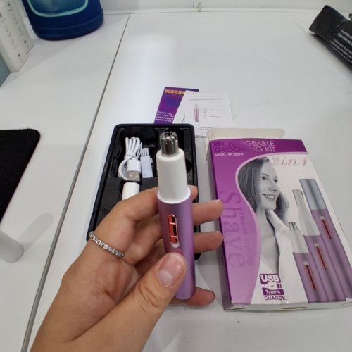 4PC WOMEN'S NOSE HAIR/ EYEBROW TRIMMER - PURPLE/SILVER (MODEL: RF-3029-K) image 2