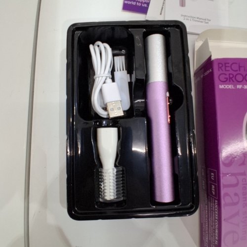 4PC WOMEN'S NOSE HAIR/ EYEBROW TRIMMER - PURPLE/SILVER (MODEL: RF-3029-K) image 3