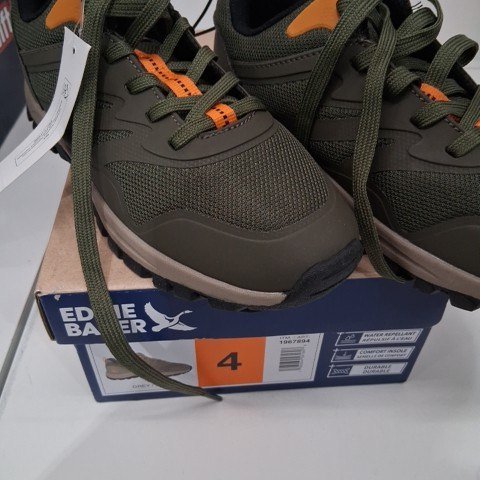 YOUTH EDDIE BAUER HIKING SHOES - SIZE 4 - GREY/GREEN (STYLE: 1967894) image 2