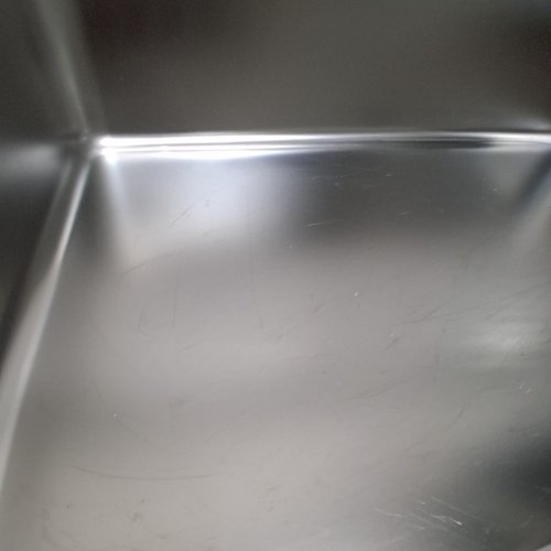 STAINLESS STEEL HIGH SIDED LOW ENTRY LITTER BOX - 22" X 15" - SILVER image 3