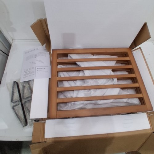 4 PANEL FREESTANDING BAMBOO WOOD DOG GATE - 24" X 74" - WALNUT (MODEL : 4PGL-XY-061-HHT) image 2