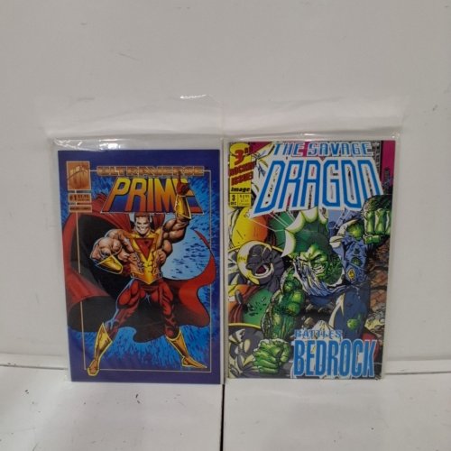 4 ASSTD IMAGE AND MALIBU COMIC BOOKS - WILDCATS #2, SAVAGEDRAGON #3, SUPREME #2, ULTRAVERSE PRIME #1 - VARIOUS AUTHORS image 3