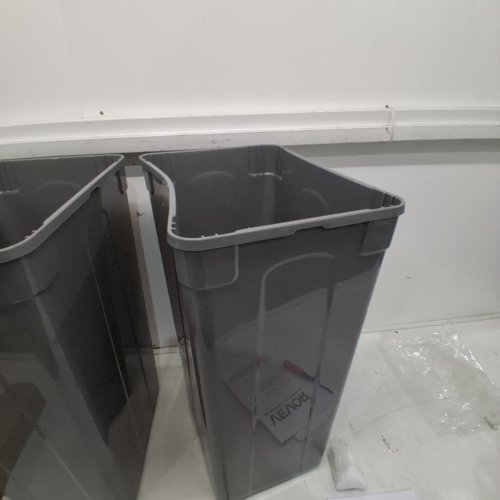 DOUBLE PULL-OUT TRASH CAN - 50QT EACH - GREY (MODEL: BB-LM50L02) image 2