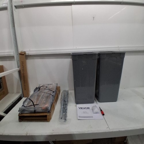 DOUBLE PULL-OUT TRASH CAN - 50QT EACH - GREY (MODEL: BB-LM50L02) image 3