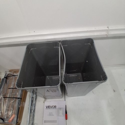 DOUBLE PULL-OUT TRASH CAN - 50QT EACH - GREY (MODEL: BB-LM50L02) image 4