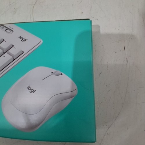 2PC LOGITECH FULL-SIZE WIRELESS COMBO - ADJUSTABLE HEIGHT KEYBOARD WITH WIRELESS MOUSE - OFF WHITE - (MODEL: 920-013290) image 4