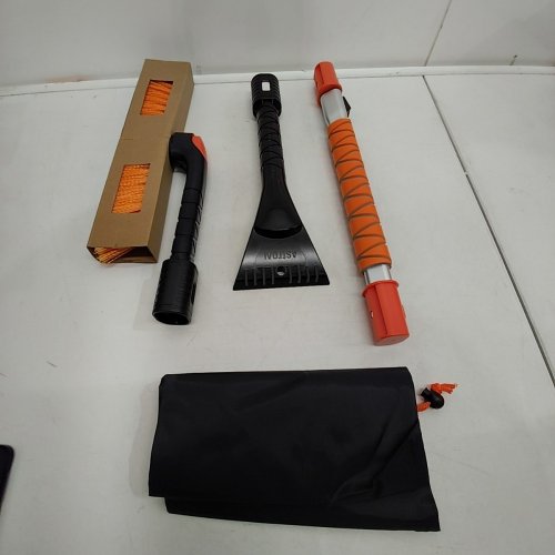 ASTRO 47" TELESCOPIC SNOW BRUSH - ORANGE AND BLACK image 2